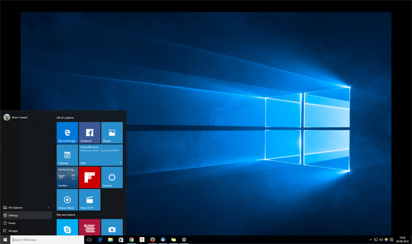 desktop after free windows 10 upgrade
